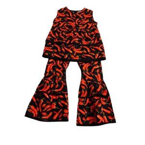 Troy x London girls 2pc chilly pepper pants set Size 2T